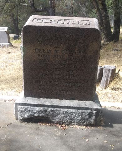 [Picture of Ostrom grave]